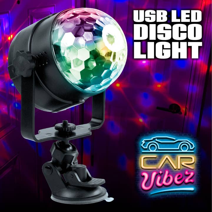 Novelty Brands - Wholesale Retailer Display - Home & Living - USB LED Disco Mood Light with Suction Cup Mount - 4 Display