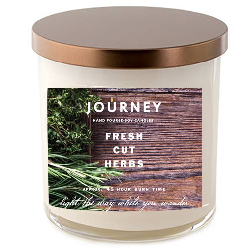 Fresh Cut Herb Journey Soy Wax Candle for wholesale by Lilypad Boutique