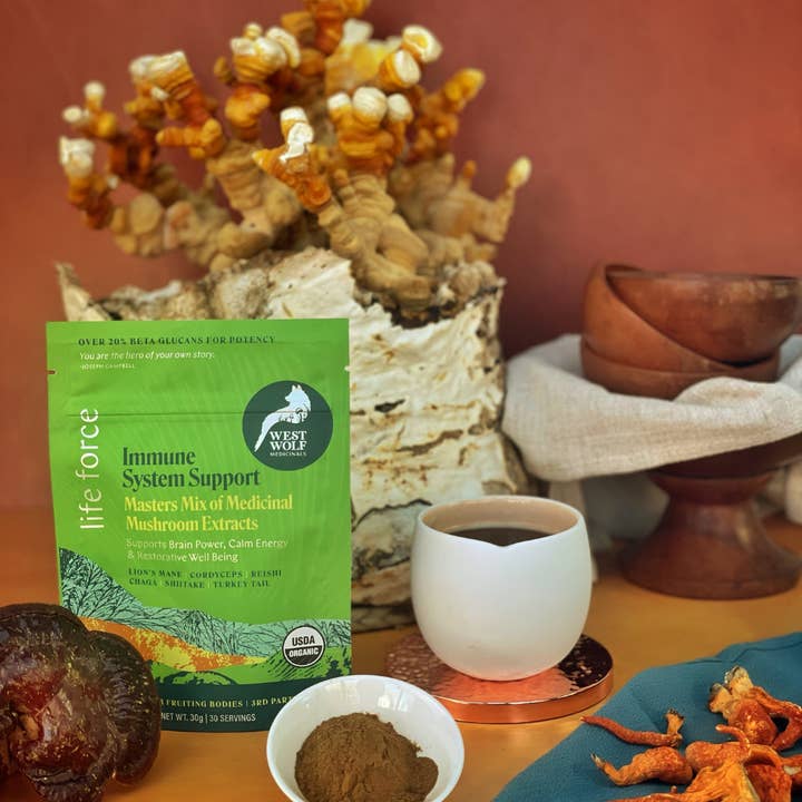 West Wolf Medicinals - Vente Supplément oral/vitamine - Extrait de Champignon Bio Lifeforce Supplément pour le Système Immunitaire12