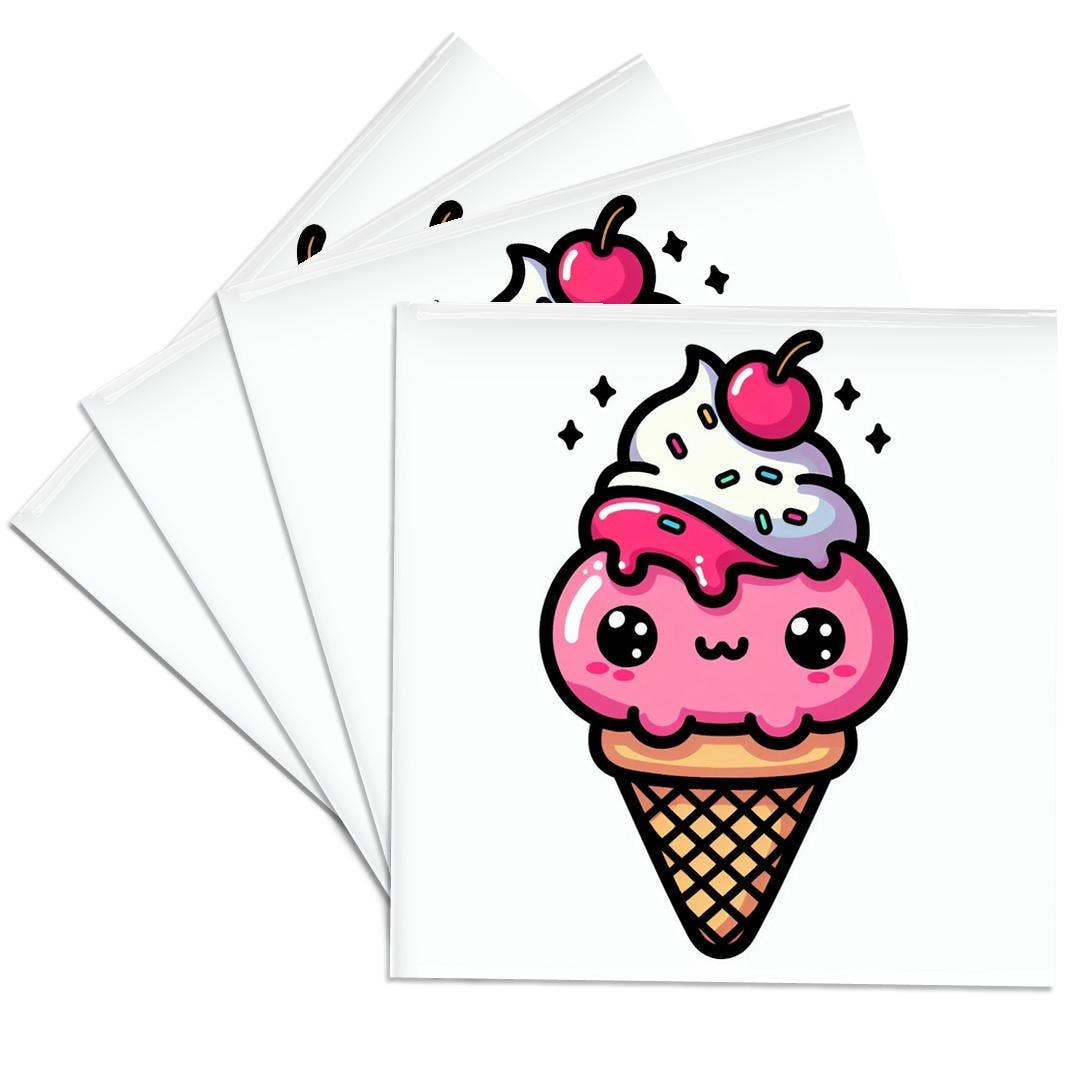 3dRose – wholesale Coasters – 3dRose, Cute Kawaii Illustration Of A Strawberry Waffle Cone Ice Cream, Coaster0