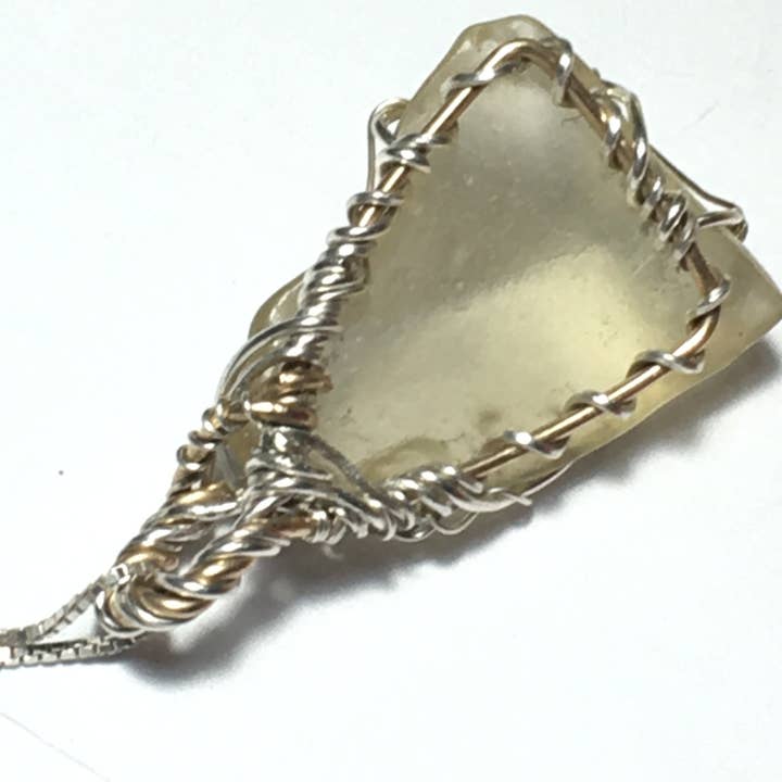 Wildheart Crystals - Wholesale Individual Charm/Pendant - Libyan Desert Glass Silver and Gold Pendant5