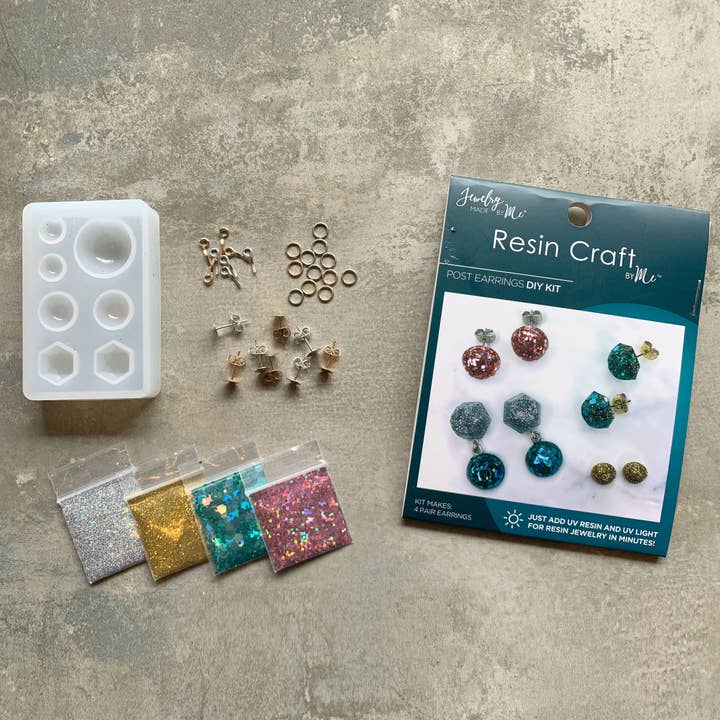 Post Earrings UV Resin DIY Kit for wholesale by Jewelry Made by Me