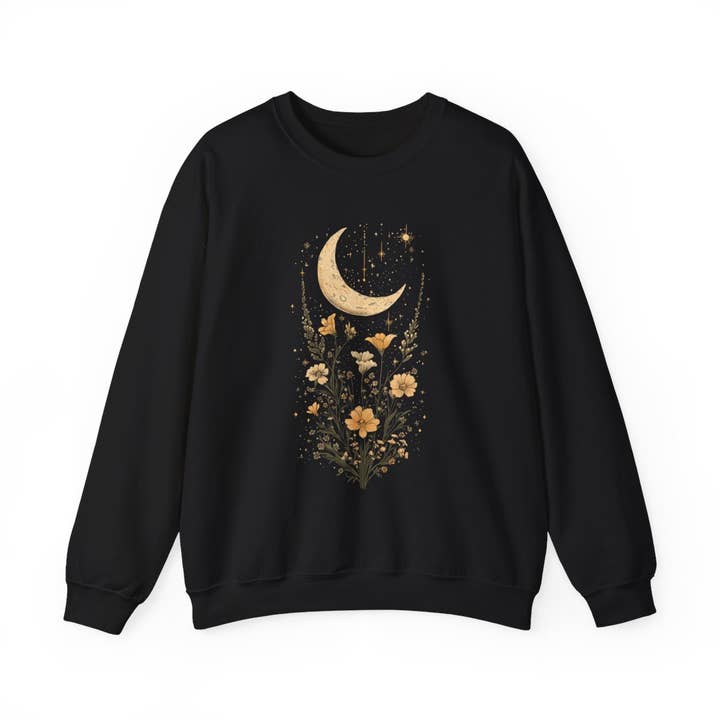 Upside Down Owl Farm - Wholesale Screen Printed T-Shirt - Women's - Celestial Garden Sweatshirt, Bohemian Shirts and Sweatshirts