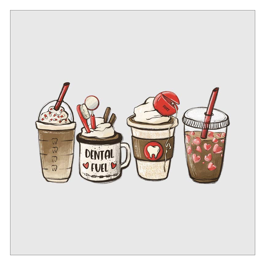 Flawless Transfers - Wholesale Sublimation Transfer - Dental Fuel Coffee DTF Transfer0