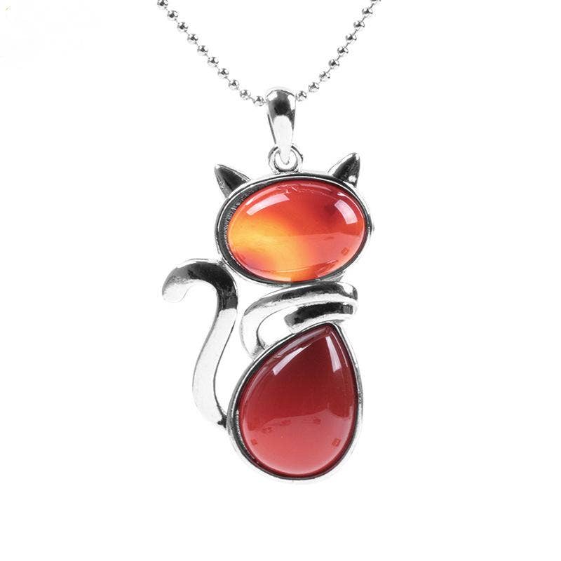 Mio Queena - Wholesale Pendant/Charm Necklace - Natural Stone Cat-shaped Pendant Necklace - CS5