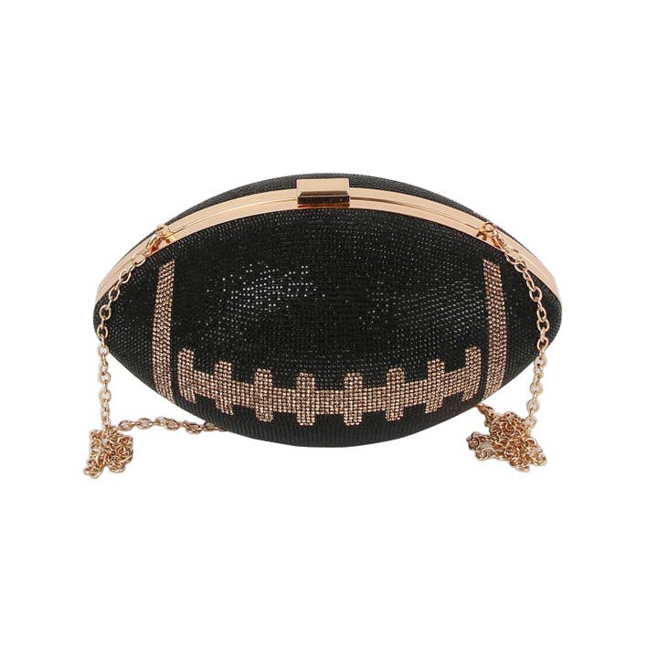 Handbag Factory Corp - Wholesale Clutch Bag - Women's - Rhinestone Studded Football Bag