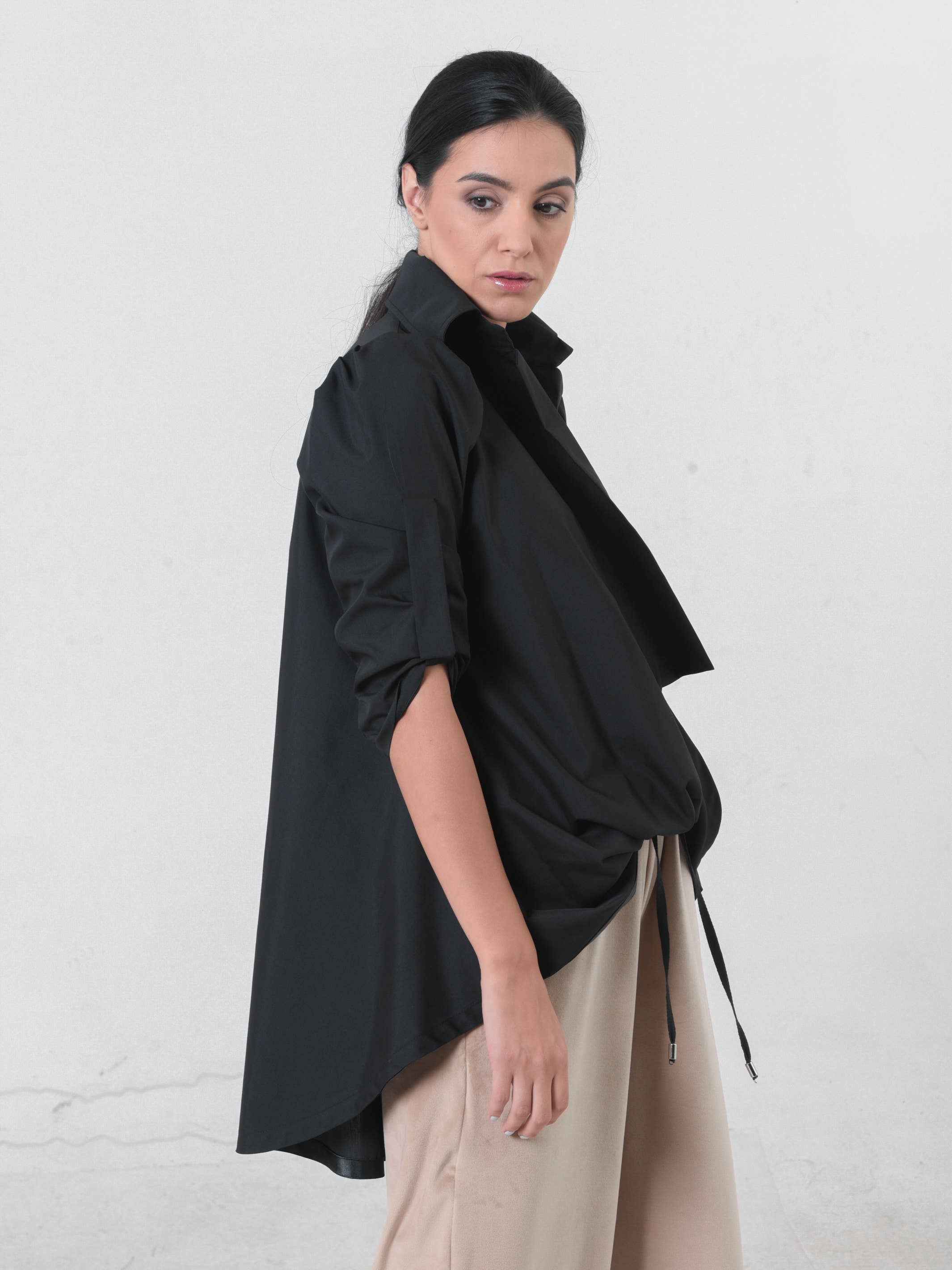 Metamorphoza - Wholesale Tuniek - Dames - Oversized shirt met riem11