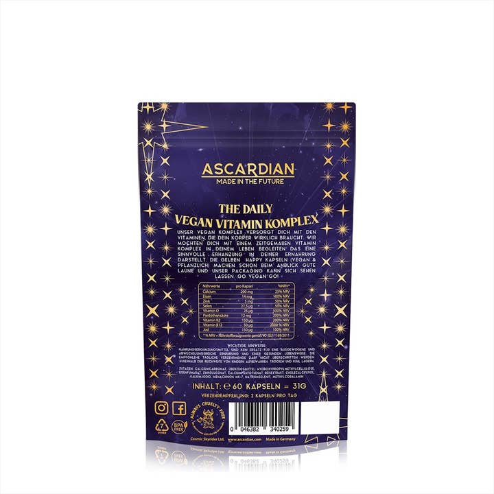 Veganer Vitamin B12 Komplex für den Großhandel von VEGAN COSMIC UNIVERSE