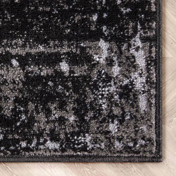 Well Woven - Wholesale Area Rug - Thiva Vintage Oriental Floral Pattern Black Rug