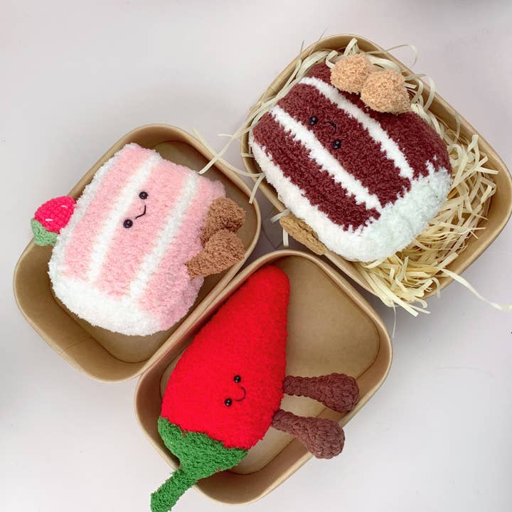 Crochet Jellycat Bolo de Pelúcia – Coleção Sobremesas & Pão por atacado de Lilyrosy(Duty free)