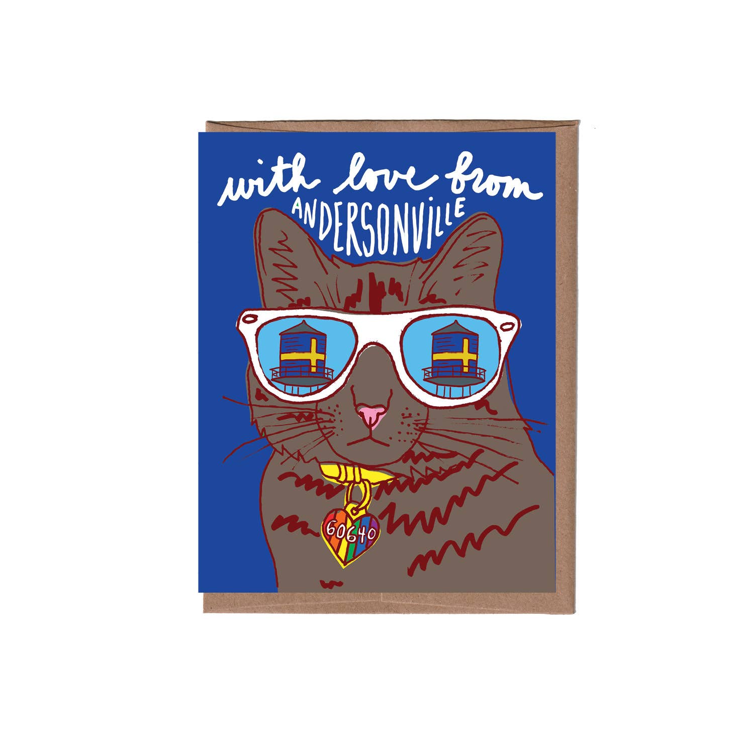 La Familia Green – wholesale Kärlekskort – Cool katt stad/stat gratulationskort6