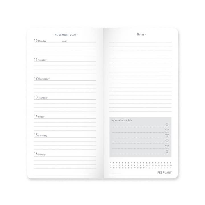 Tangible Stationery – wholesale Planner – Matilda Myres - 2026 Diary - Slim Weekly Notes9