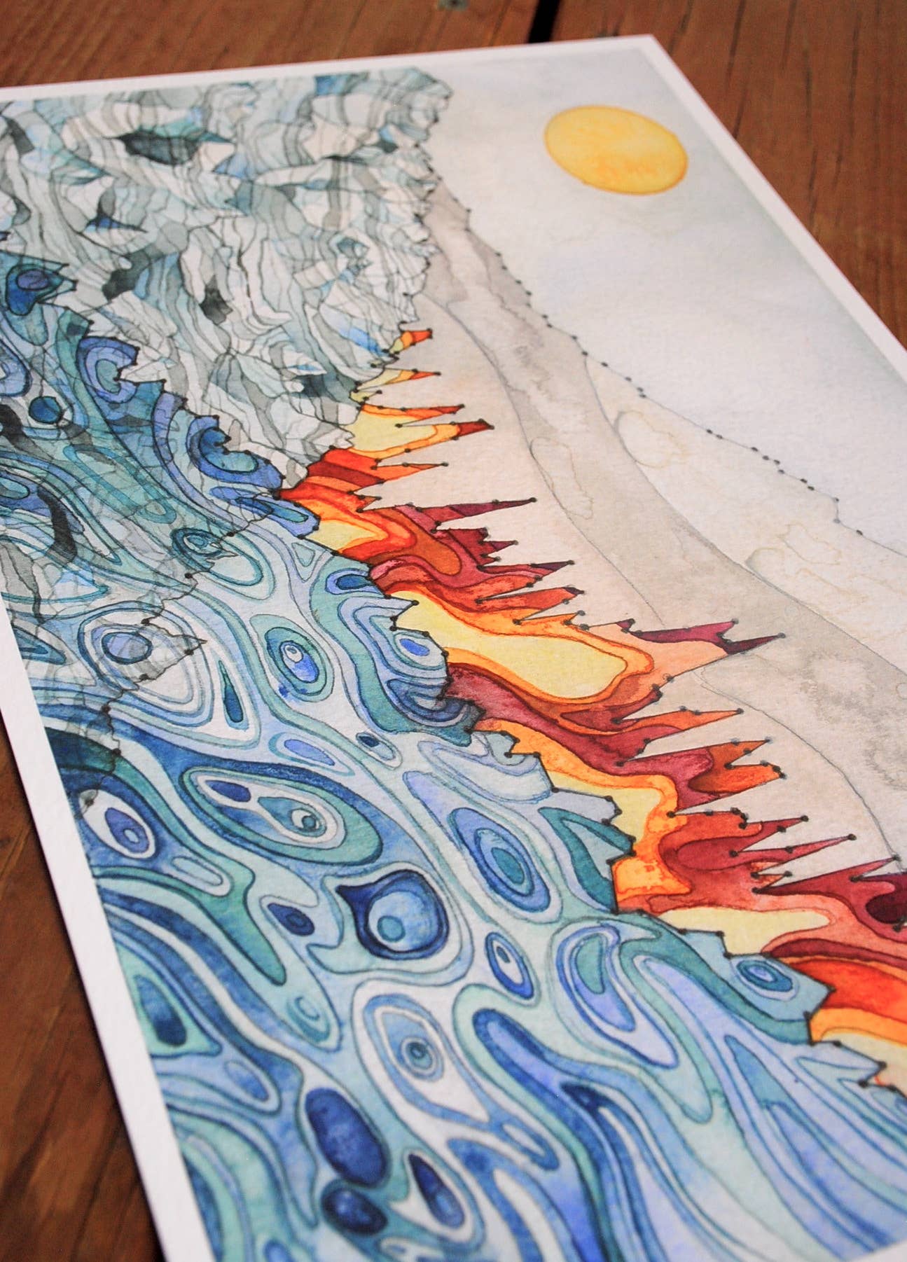 Jill Pelto Art - Wholesale Art Print - Climate Data Landscape Art Print3