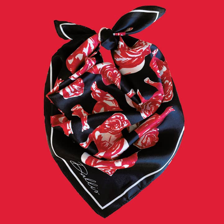 Dallis Foshee Art & Design, LLC - Wholesale Scarf - Women's - Sic 'Em Gameday Scarf | Black1