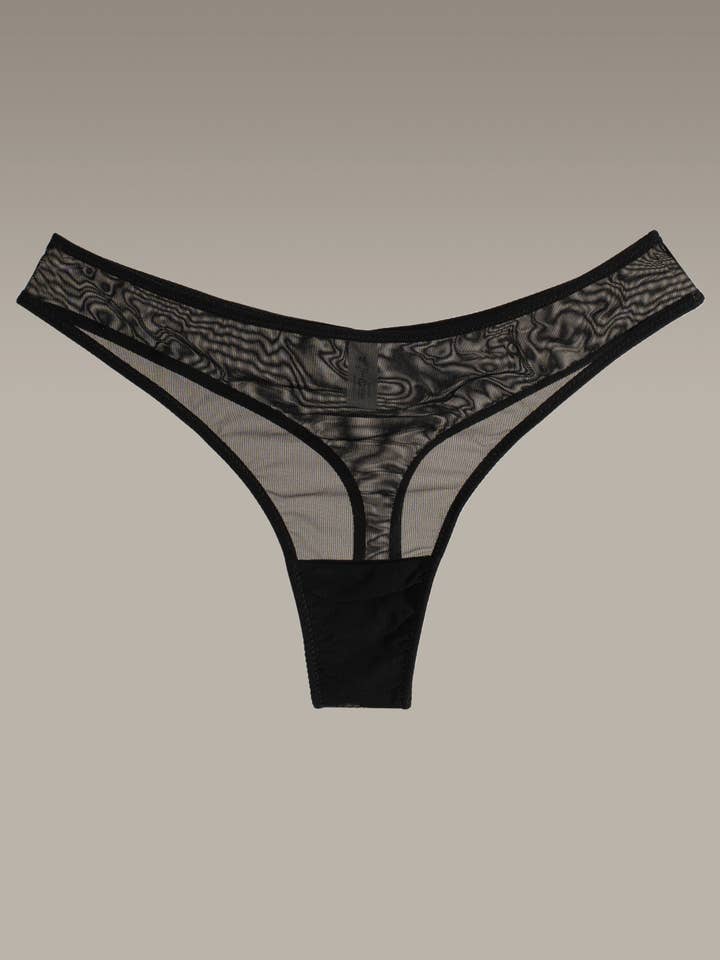 Black Basic Thong for wholesale by Love & Swans