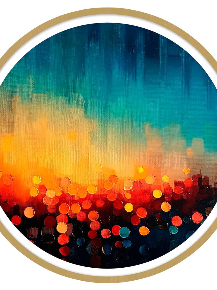 Brilho do crepúsculo emoldurado por moldura redonda de madeira por Gonz.Art por atacado de Gonz.Art