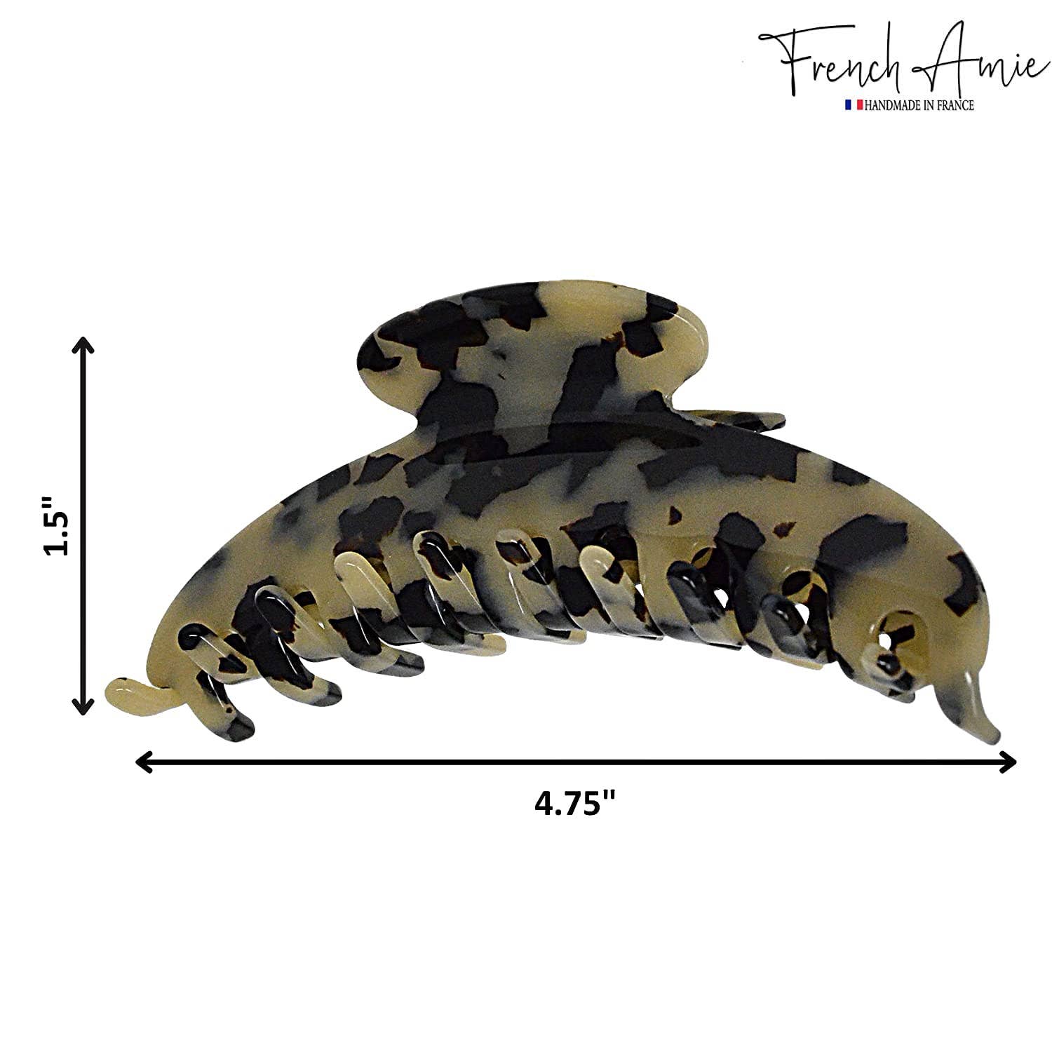 Parcelona - Wholesale Hair Clip - Women's - French Amie Contour Large 4 ¾” Celluloid Handmade Jaw Hair Claw Clip for Women26