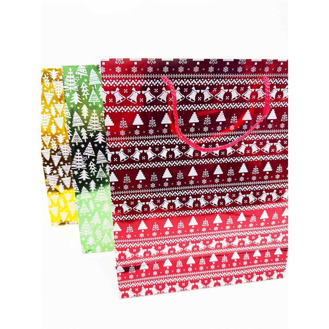 MIX COLOR Fancy Holographic Christmas Gift Bag for wholesale on Faire2