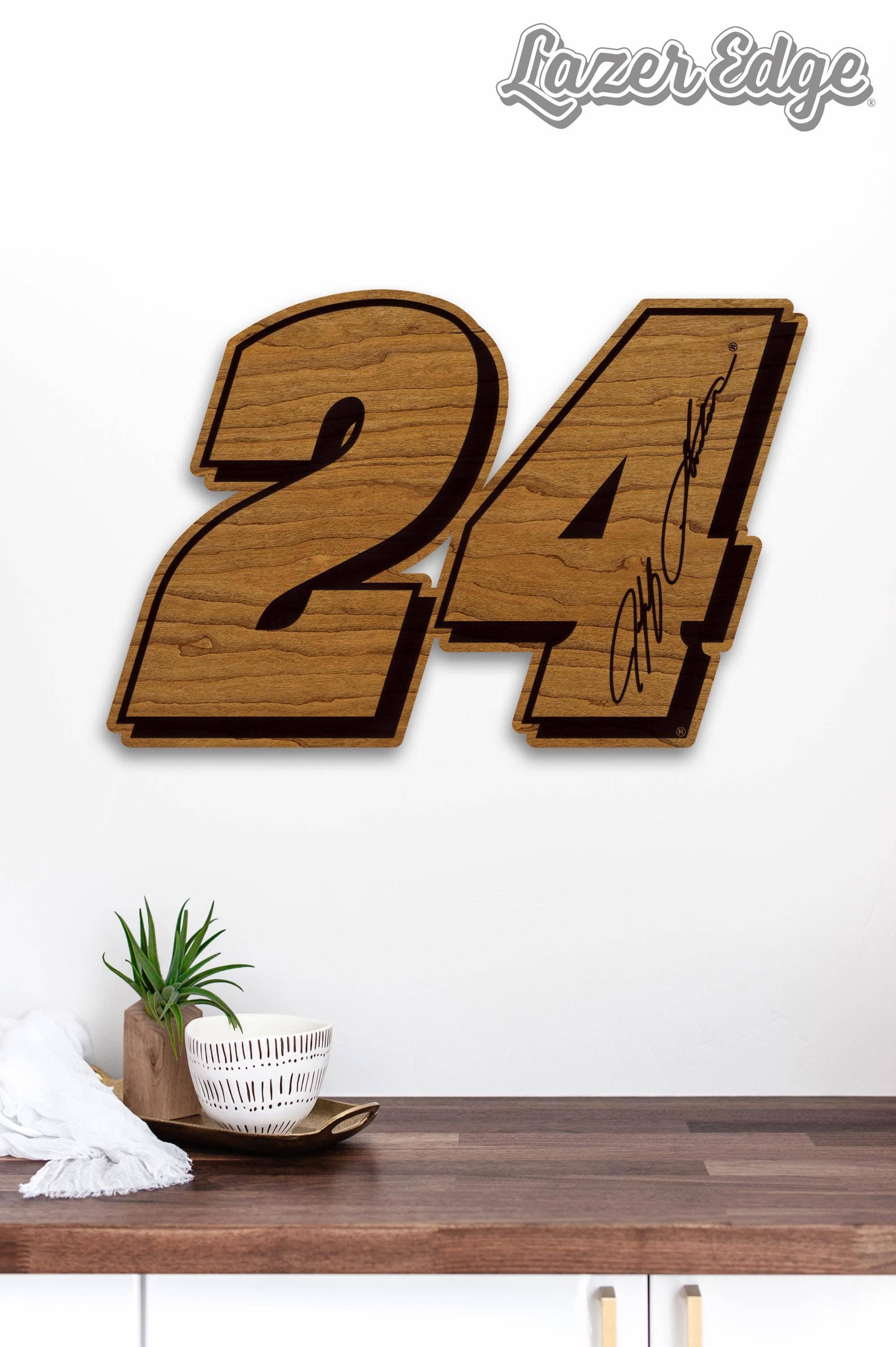 LazerEdge - Wholesale Wall Accent - Jeff Gordon #24 Wooden Wall Hanging  | Crafted from Cherry and Maple Wood | Made in USA | Officially Licensed by Hendrick Motorsports2