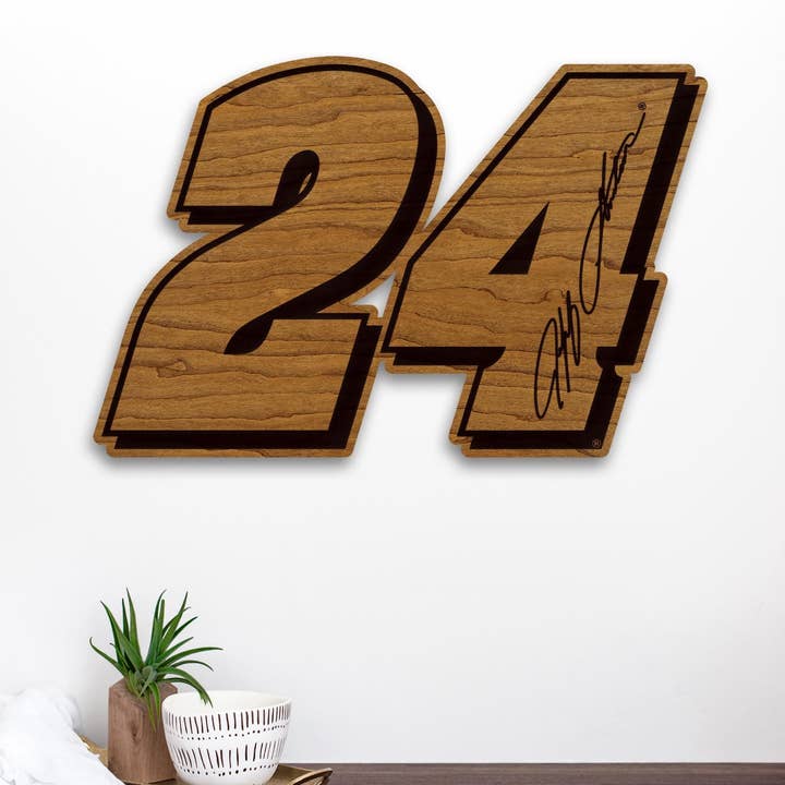 LazerEdge - Wholesale Wall Accent - Jeff Gordon #24 Wooden Wall Hanging | Crafted from Cherry and Maple Wood | Made in USA | Officially Licensed by Hendrick Motorsports2