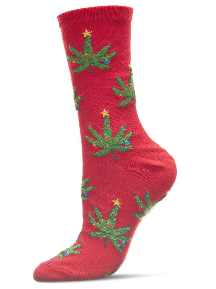 Chaussette de vacances Pot Leaf Trees pour la vente par Infinity Classics International Inc.