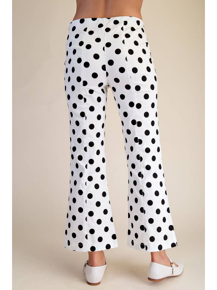 Glam - Wholesale Pants - Women's - Flare Crop Dot Pants16