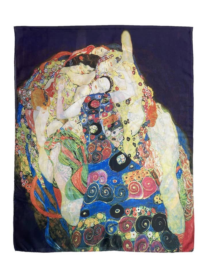 Klimt The Virgins Print Silk Scarf for wholesale by Fashion Scarf World