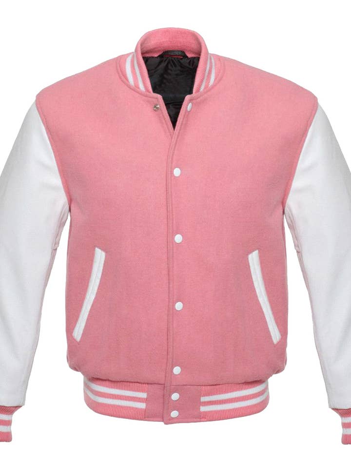 Varsity Jacket, 100% Melton Wool and Original Leather PW for wholesale by Kicky Imports LLC