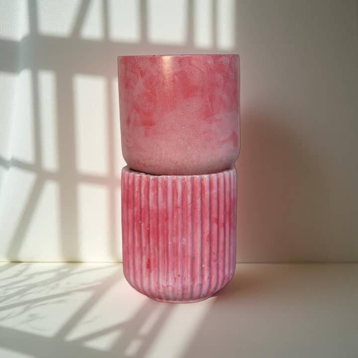 Colourfuljoy Designs - Wholesale Jar/Filled Candle - Red Cement Candle Jar – Modern Rustic Planter or Candle jar8