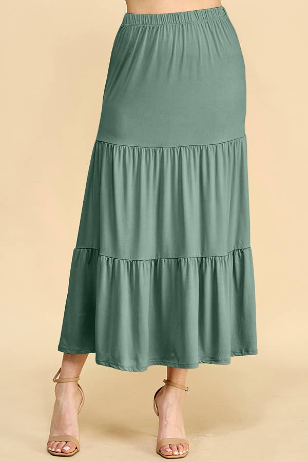 Heart & Hips - Wholesale Skirt - Women's - BJ50389 - TIERED MIDAXI SKIRT5