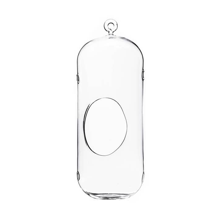 WGV International - Wholesale Vase - WGV Cylindrical Hanging Glass Terrarium With Holes - 13"H