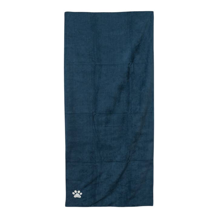 Jojo Modern Pets - Wholesale Pet Towel - Dog - Quick Drying Microfiber Dog Bath Towel with Paw Print (Blue)