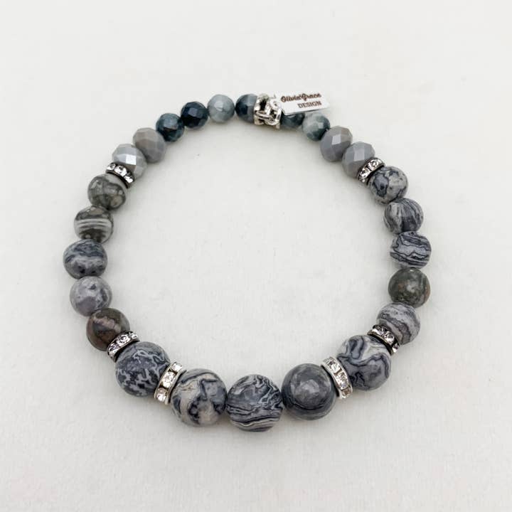 GREY MIX BRACELETS for wholesale by Olivia Grace Jewelry
