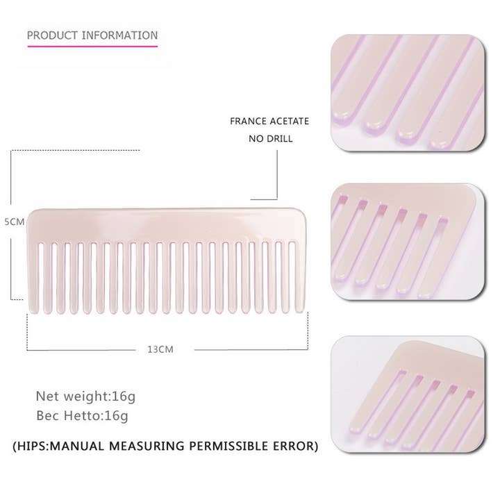 ACCITY - Wholesale Hair Brush/Comb - TORTOISESHELL ACETATE COMB HAIR ACCESSORY_CWAHA41775