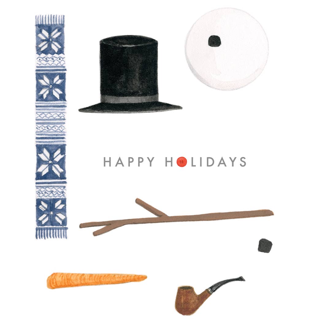 Dear Hancock - Wholesale Season's Greetings Card - Deconstructed Snowman1