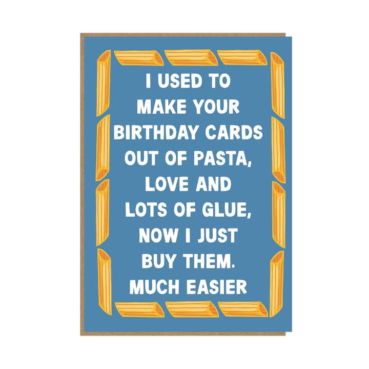 Birthday Pasta - Funny Birthday Card - 5x7" for wholesale by Pickled Prints