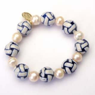 Pulseira Basketweave Chinoiserie por atacado de Wendy Perry Designs