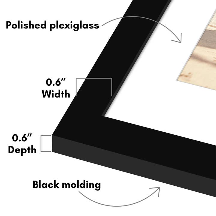 Americanflat - Wholesale Picture Frame - Americanflat 5 Pack Picture Frames With Mat Plexiglass Cover94