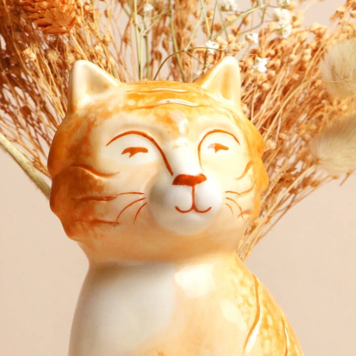 Lisa Angel - Wholesale Vase - Tigger the Orange Cat Vase1