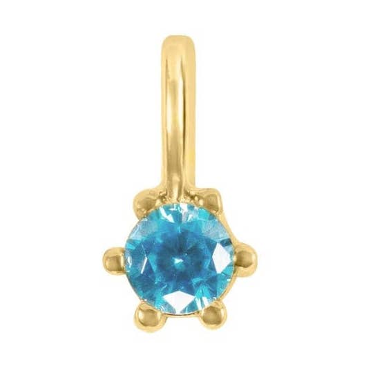 Pendentif avec topaze bleu suisse, pierre de naissance de décembre pour la vente par eve‘s JEWEL