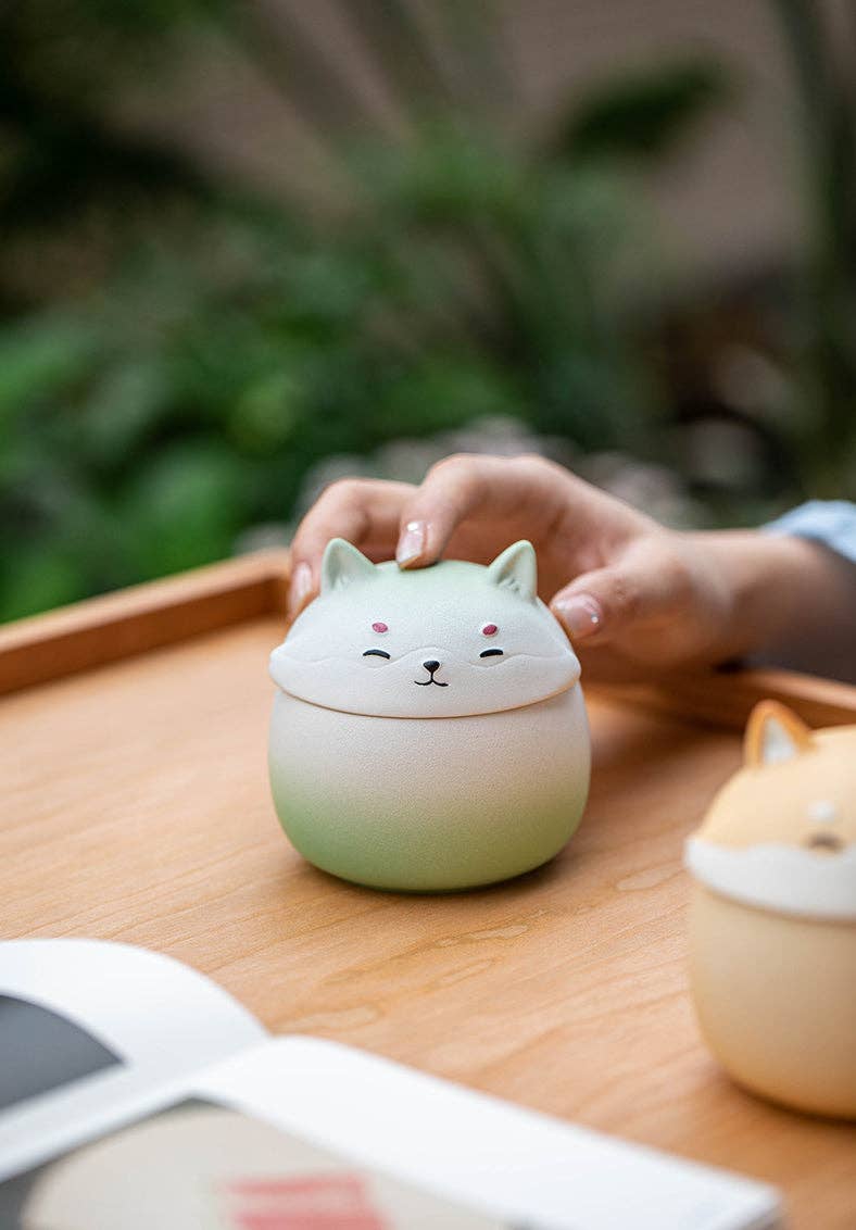 Gohobi （We cover U.S. import duties） – wholesale Food storage container – Gohobi Shiba Inu Dog Mini Portable Travel Tea Jar Stroage16