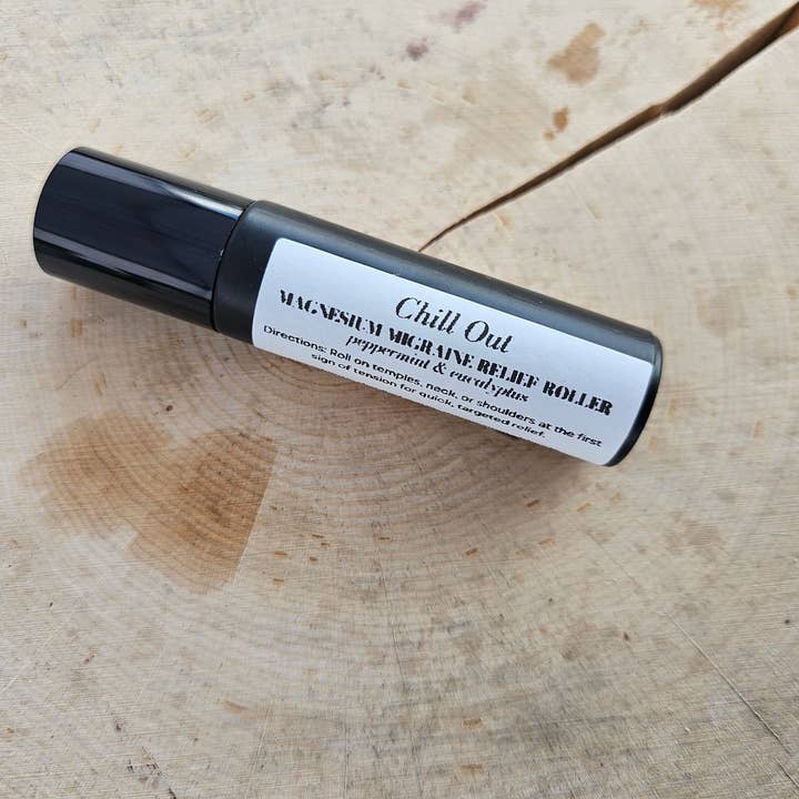 Piece of Mynd - Wholesale Essential Oil Roll-On - Chill Out | Peppermint + Eucalyptus | Magnesium Migraine Relief Roller