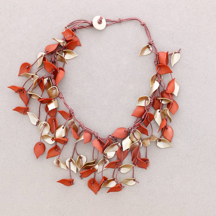 Sonata - Wholesale Choker/Collar - Long Necklace with Resin Petals Pendants8