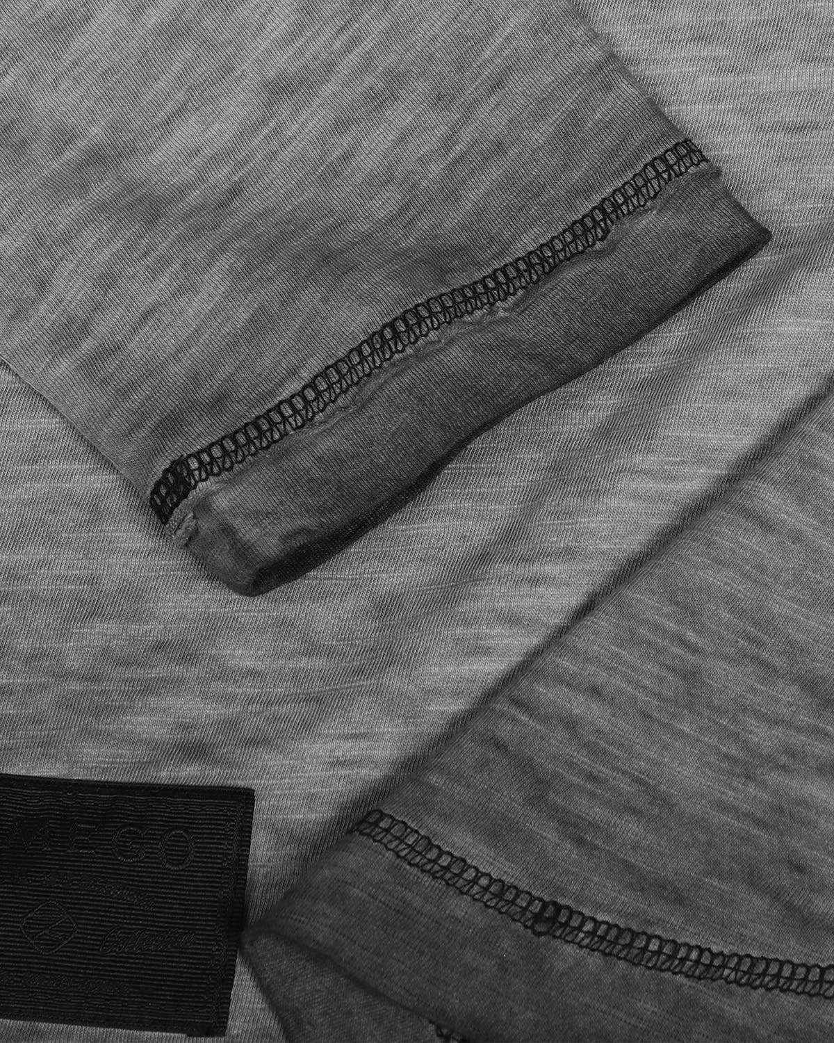 ZIMEGO - Vente T-shirt – homme - T-shirt vintage pour homme à manches longues, col rond, effet délavé10