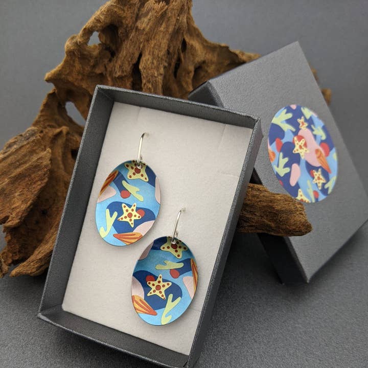 erin.k creative studio - Wholesale Dangle earrings - SEASCAPE – Oval earrings0