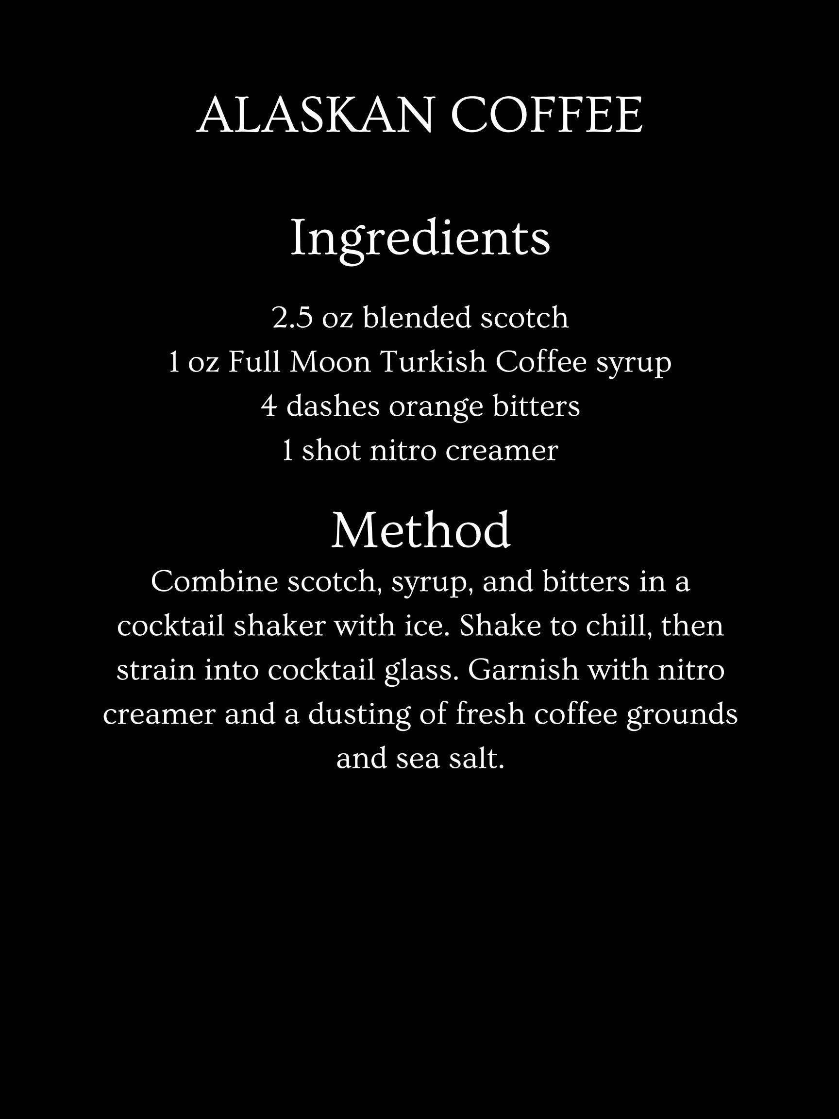 Full Moon - Vendita all'ingrosso Mix/sciroppo per cocktail - Sciroppo semplice al caffè turco3