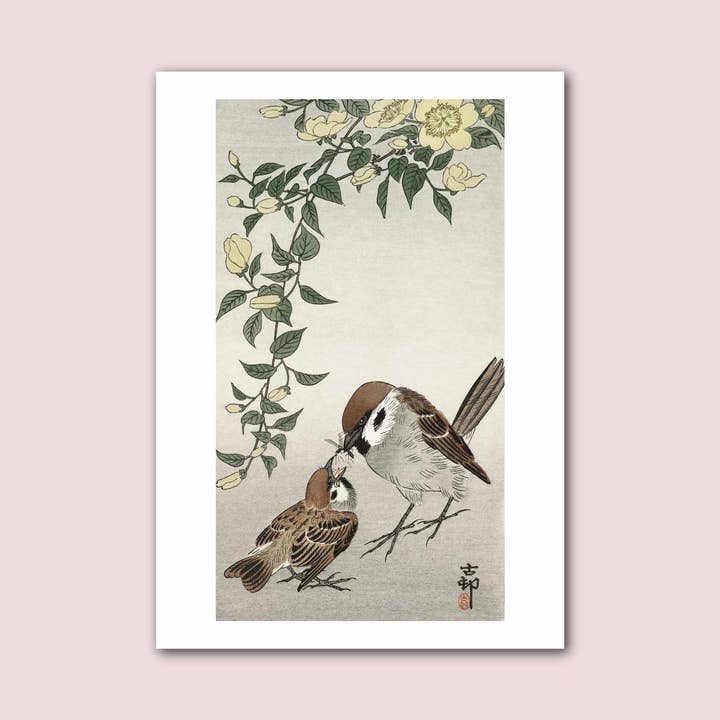 Fåglar och växter Ohara Koson Japanska Tryck för wholesale av Holland Road Prints