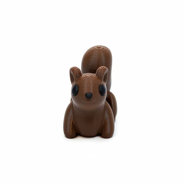 Squirrel (Dark Brown) • Mini 3D Printed Articulated Animal • Flexi Animals for wholesale by Lorianne Kol