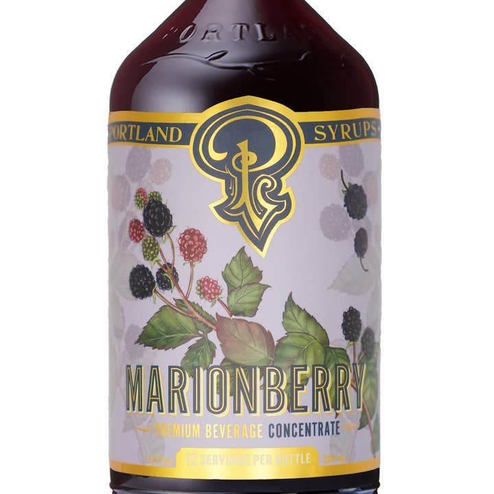 Portland Syrups - Wholesale Cocktail Mix/Syrup - Marionberry Syrup 12oz - cocktail / mocktail beverage mixer