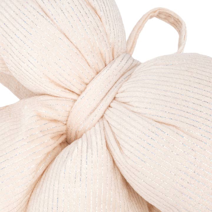 LA Ribbons Wholesale - Wholesale Bow - Gift Wrapping - 12" x 15.5" Puffy Velvet Bow | Puffy Edge | Pearly Pink with Metallic
1